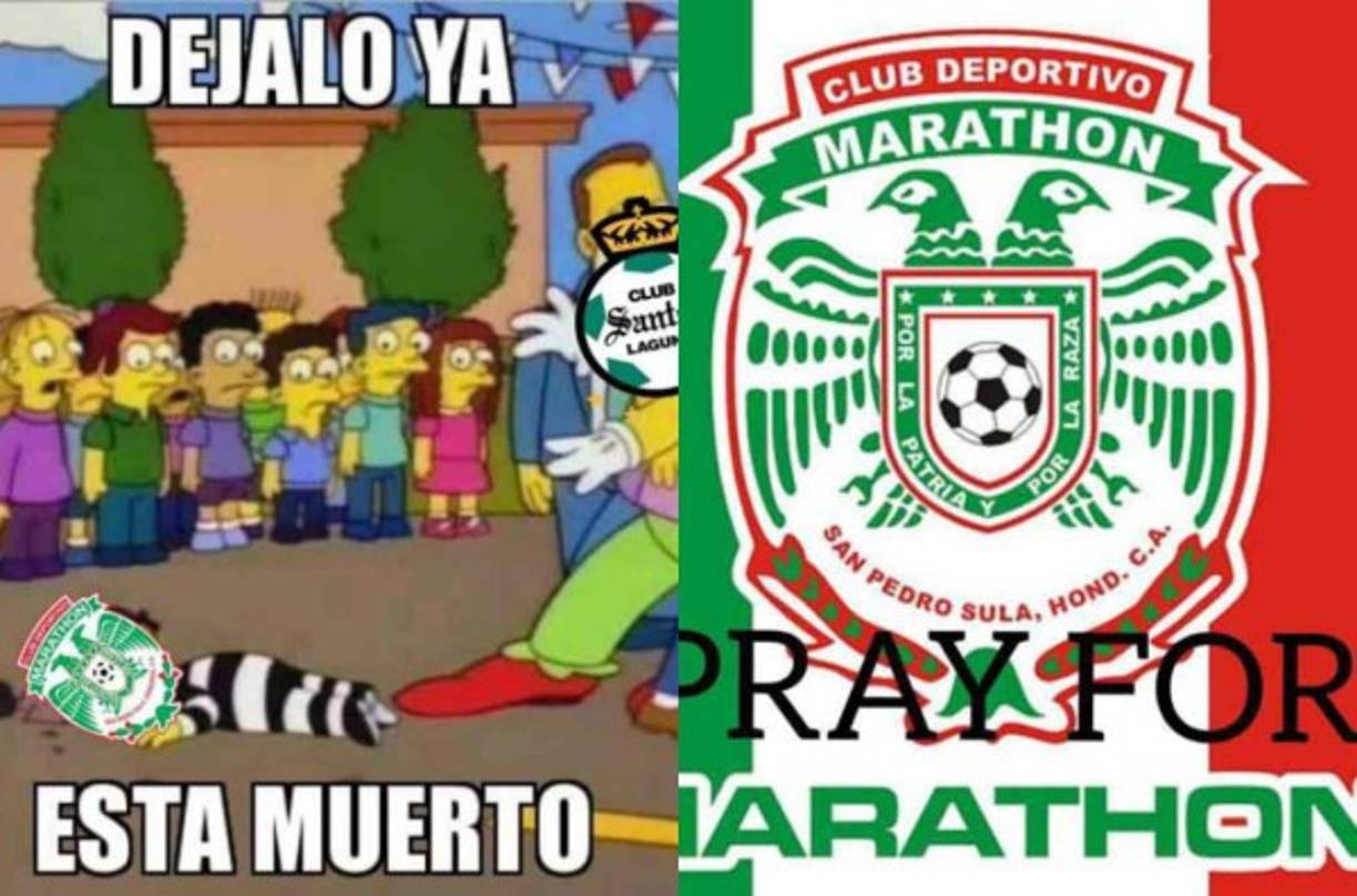 El Marathón fue goleado una vez por Santos Laguna, esta vez 5-0 en Torreón y se despide de la Concachampions con un global de 11-2. Los memes no podían faltar.
