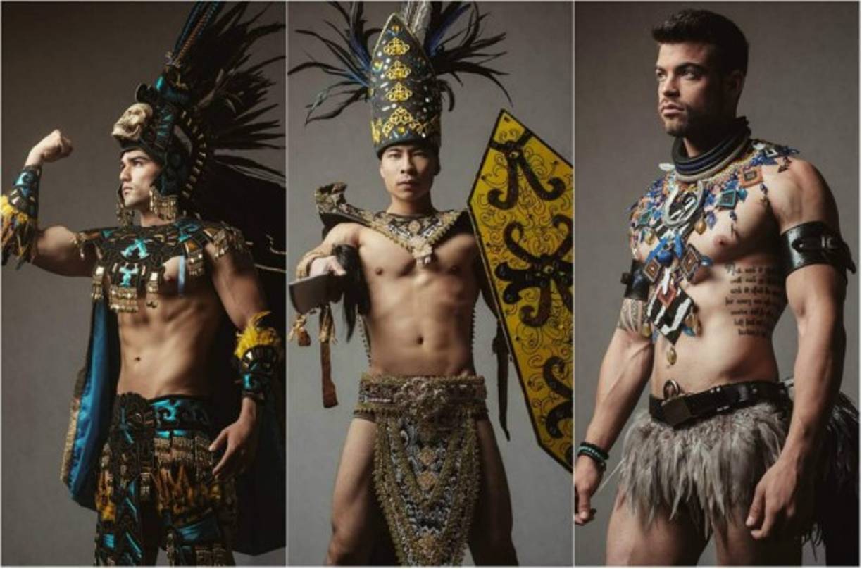 Los participantes del concurso de belleza Míster Global se convirtieron en tendencia en redes sociales este fin de semana por sus vistosos trajes típicos, en una competencia en la que el representante de Estados Unidos se llevó las burlas y críticas por su desatinado look.