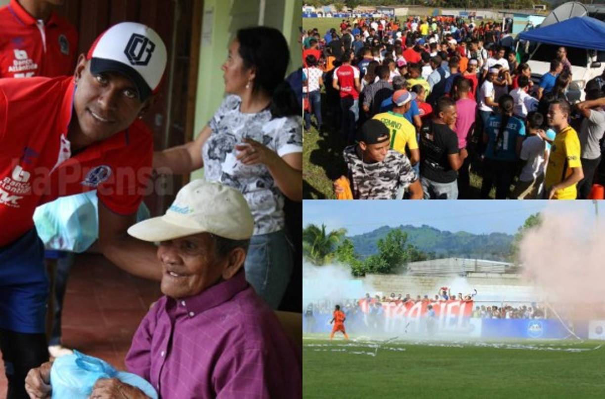El estadio Oro Verde de la ciudad de El Paraíso vive una fiesta total con la llegada del Olimpia. Los aficionados de la localidad hicieron lo imposible le por conocer a sus ídolos y en el club olimpista tuvieron lindos detalles con los habitantes de la localidad.