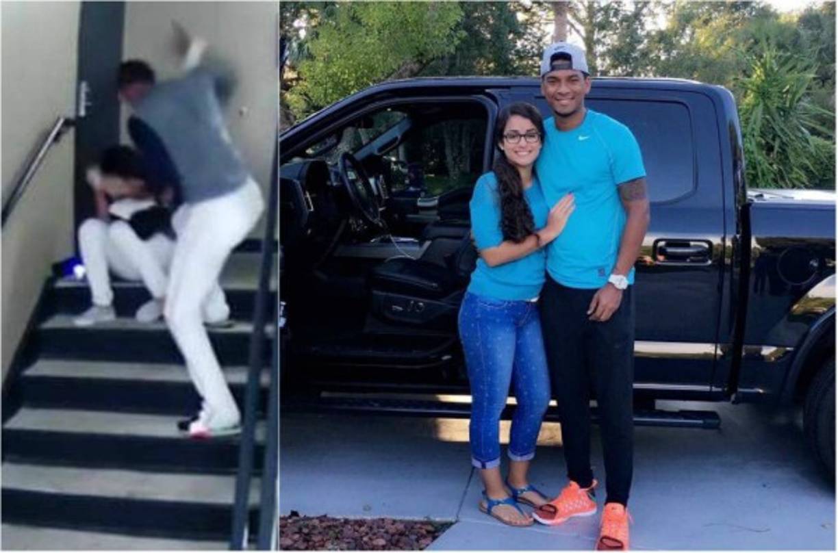 Tras la indignación generada en Estados Unidos y en las redes sociales por la divulgación de un video que muestra la salvaje golpiza de un beisbolista venezolano a su ex novia, el agresor, Danry Vásquez, publicó un video en su cuenta de Twitter donde muestra que le pidió matrimonio a su nueva pareja y ella dijo que... 'Si'.