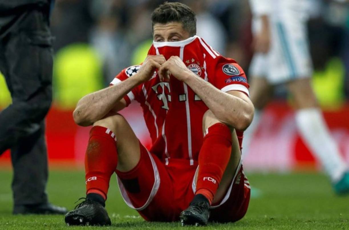 El polaco Lewandowski sufrió la eliminación en semifinales. El Bayern se quedó a un gol de clasificar a la final.