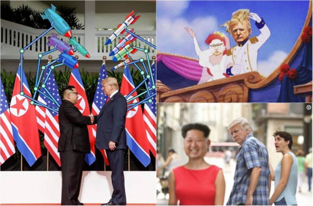 Donald Trump y Kim Jong Un celebraron una cumbre histórica que desembocó en un acuerdo en el que Corea del Norte prometió una 'desnuclearización completa', y que por supuesto, generó una ola de memes en redes sociales.