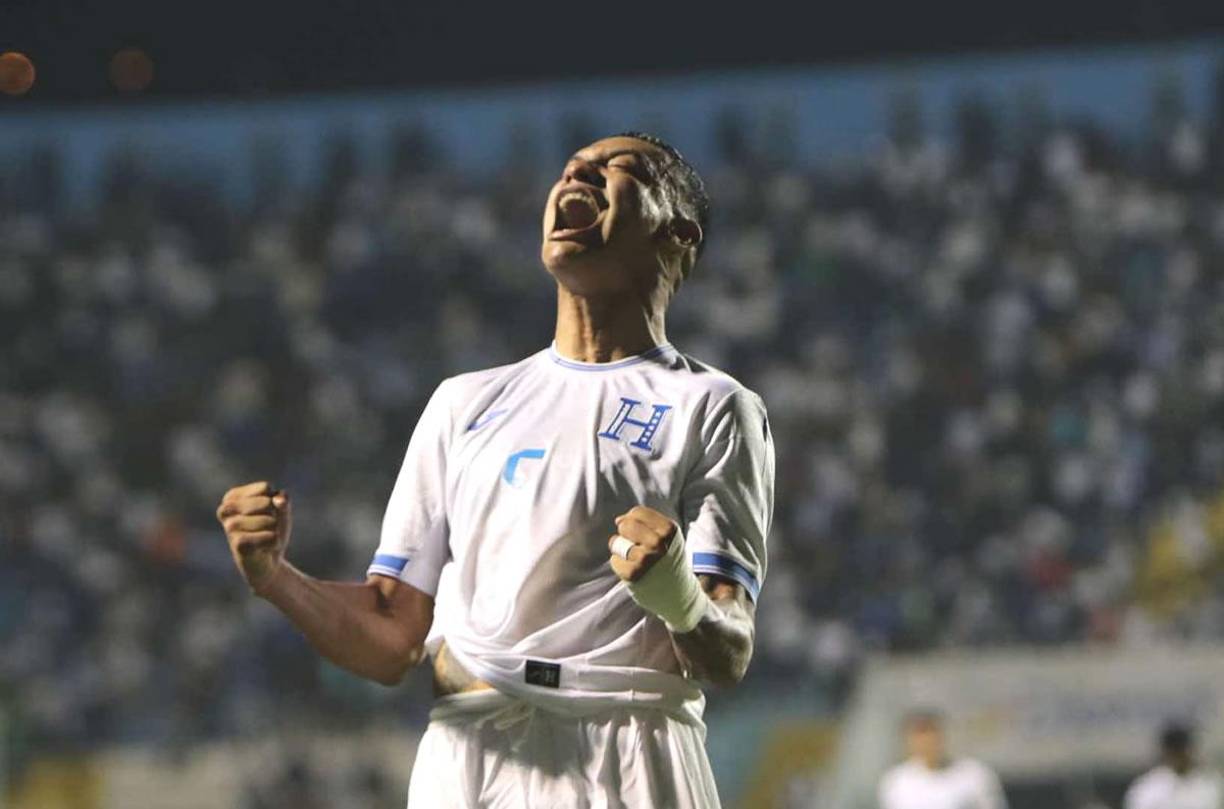 El mediocampista del Partizán de Belgrado gritó a todo pulmón el golazo que significó el 2-0 de Honduras.