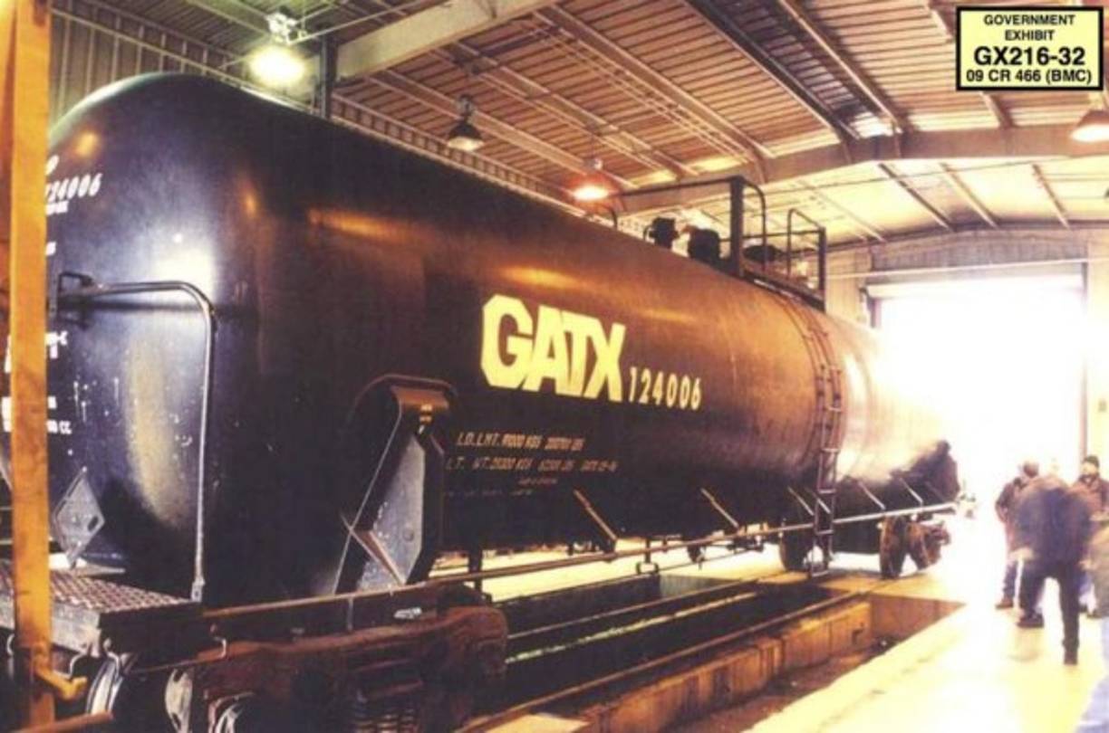 La fiscalía también mostró imágenes de los trenes de carga en los que se trasladaban los cargamentos de droga desde México hacia la frontera de EEUU.