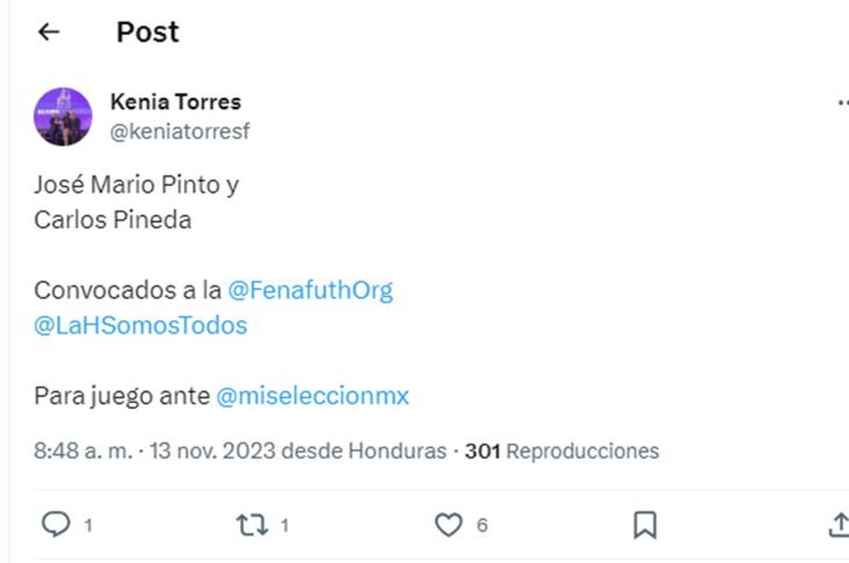 Kenia Torres lo informó de esta manera. 