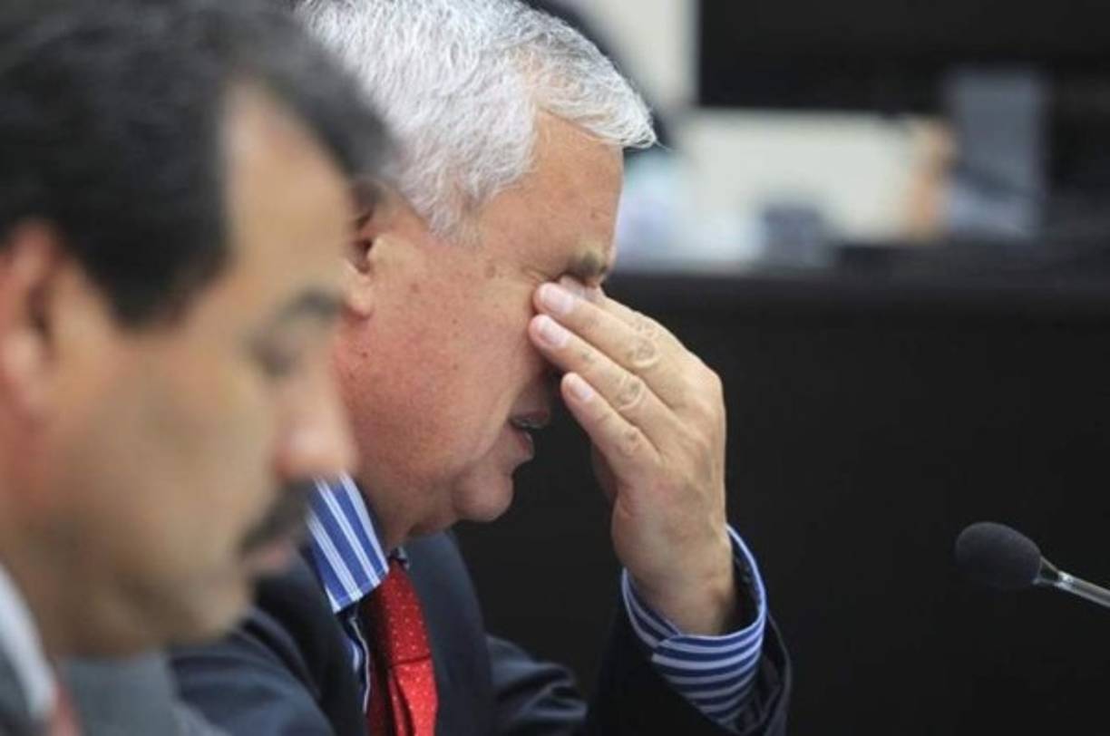 A Pérez Molina se le escaparon unas lágrimas. Foto Prensa Libre Guatemala.
