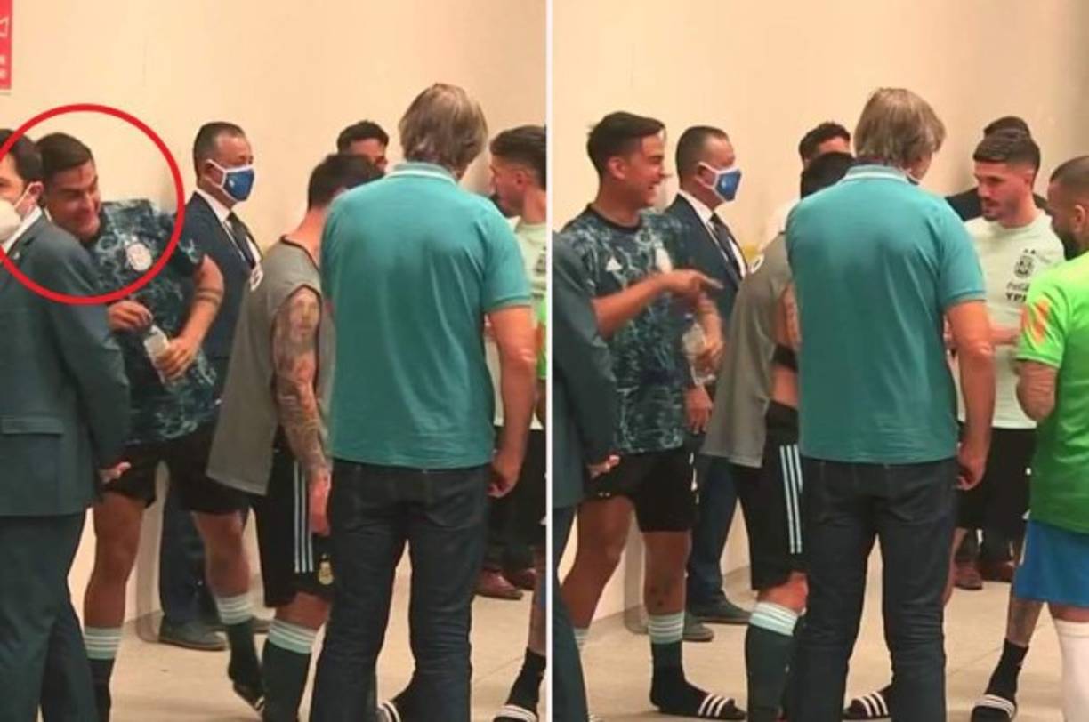 Messi se vistió de fotógrafo y Paulo Dybala se reía de la 'Pulga'.