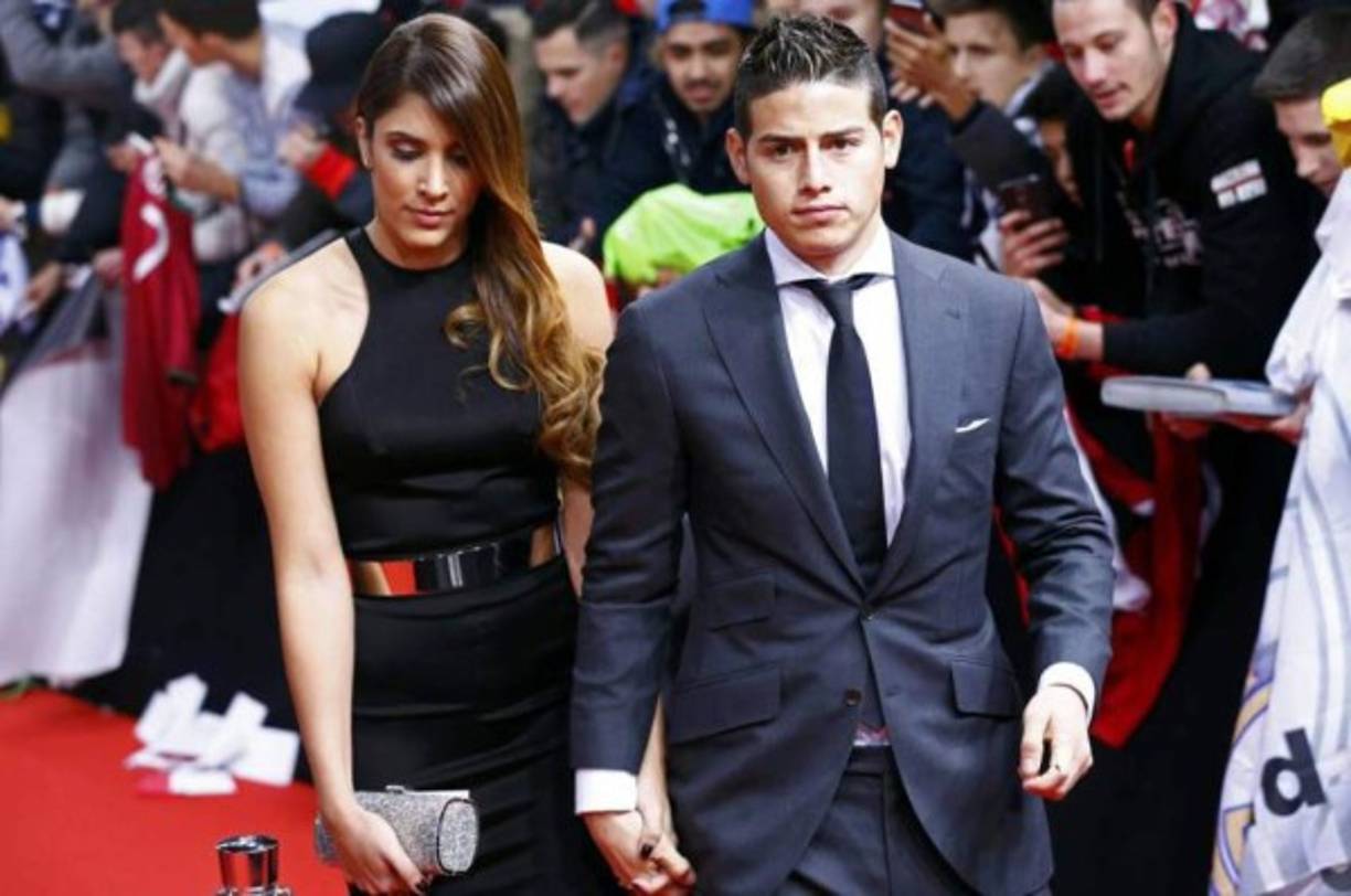 James Rodríguez y su esposa Daniela Ospina.