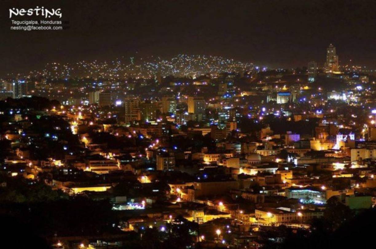 Imagen de una noche en Tegucigalpa. Foto Nesting