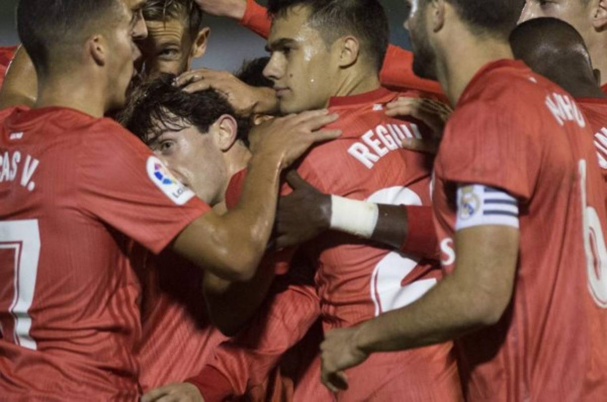 Álvaro Odriozola marcó el 3-0 del Real Madrid en el minuto 79.