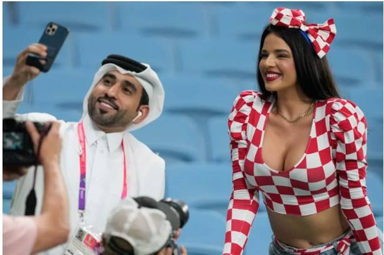 La croata se convirtió en la mujer más fotografiada del Mundial Qatar 2022. 