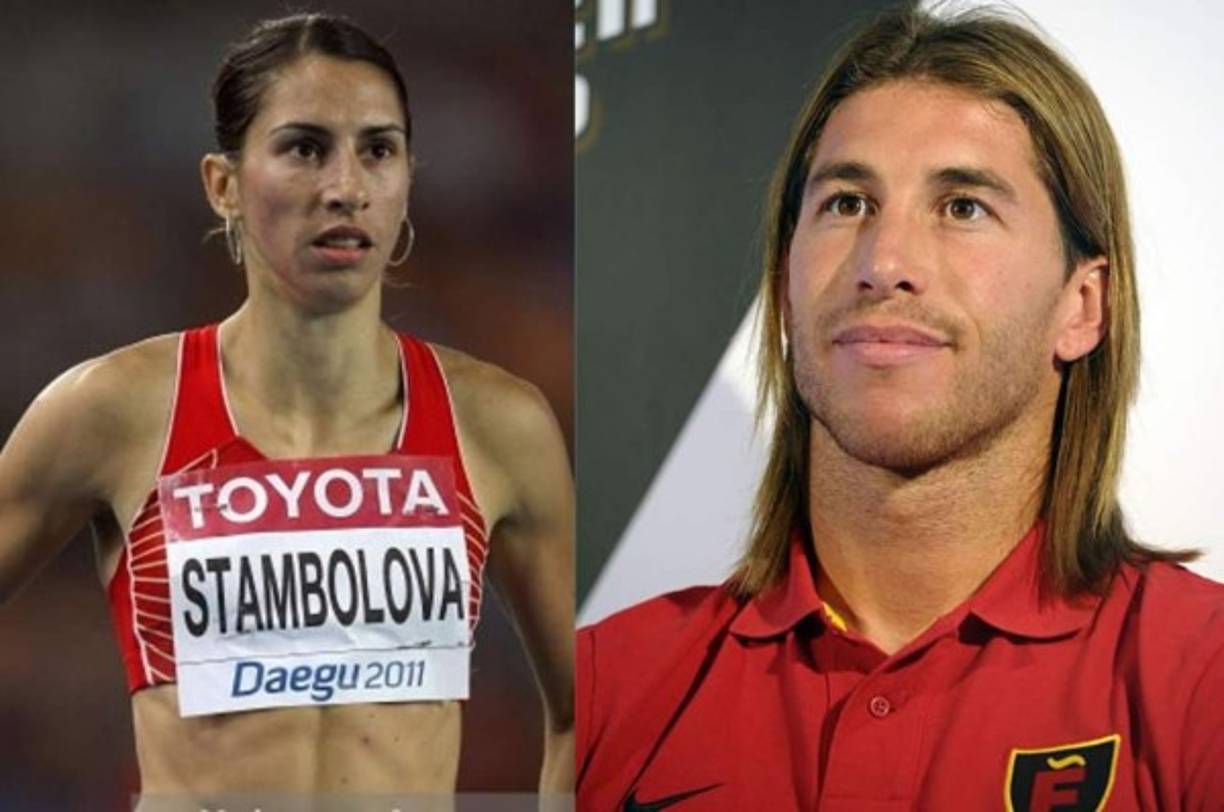 Cuando Sergio Ramos presumía su cabellera, el defensor del Real Madrid tenía un gran parecido con la atleta búlgara Vania Stambolova.