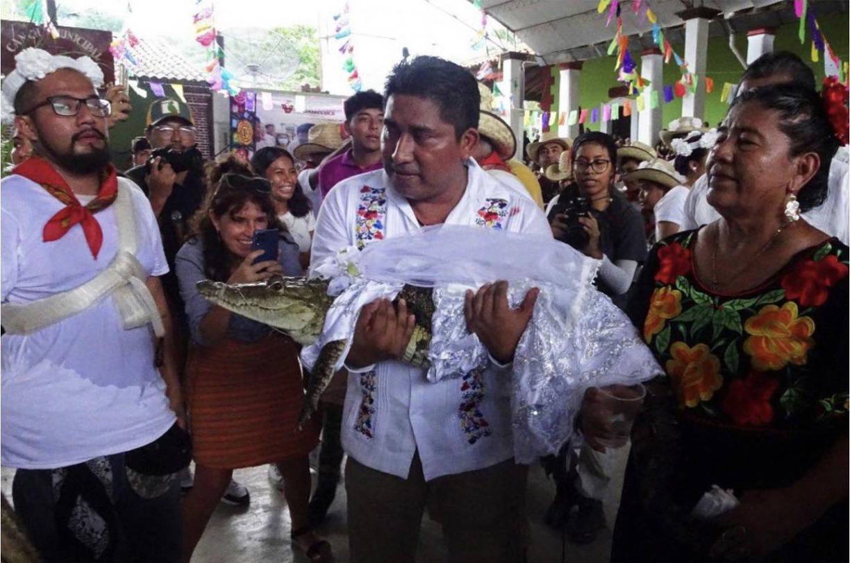 La unión entre un hombre un caimán hembra en ese pueblo se celebra desde hace más de 230 años con el fin de conmemorar el día en que dos etnias de la región conocidos como los <b>huaves </b>y los <b>chantales</b>, quienes se integraron por medio de una boda.