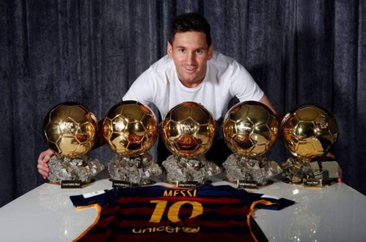 Lionel Messi tiene actualmente cinco Balones de Oro, que lo ha colocado como el mejor del mundo en cinco años.