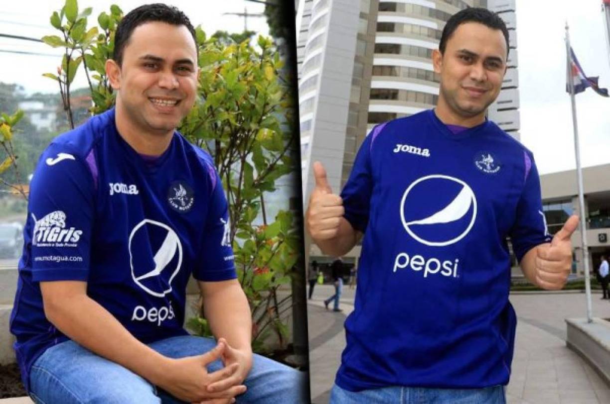‘Moncho‘ - El comediante hondureño que labora en Canal 11, es gran aficionado del Motagua de Honduras.