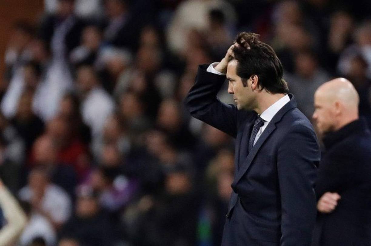 Santiago Solari y una imagen que vale más que mil palabras.