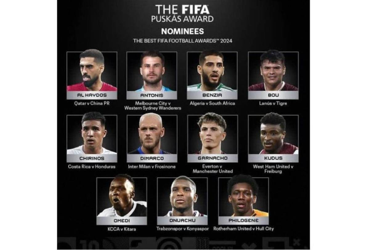 Estos son todos los nominados al Premio Puskas 2024