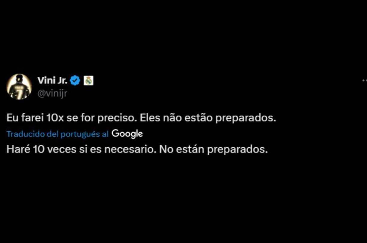 “Haré 10 veces si es necesario. No están preparados”, fue la reacción de Vinicius tras perder el Balón de Oro 2024.