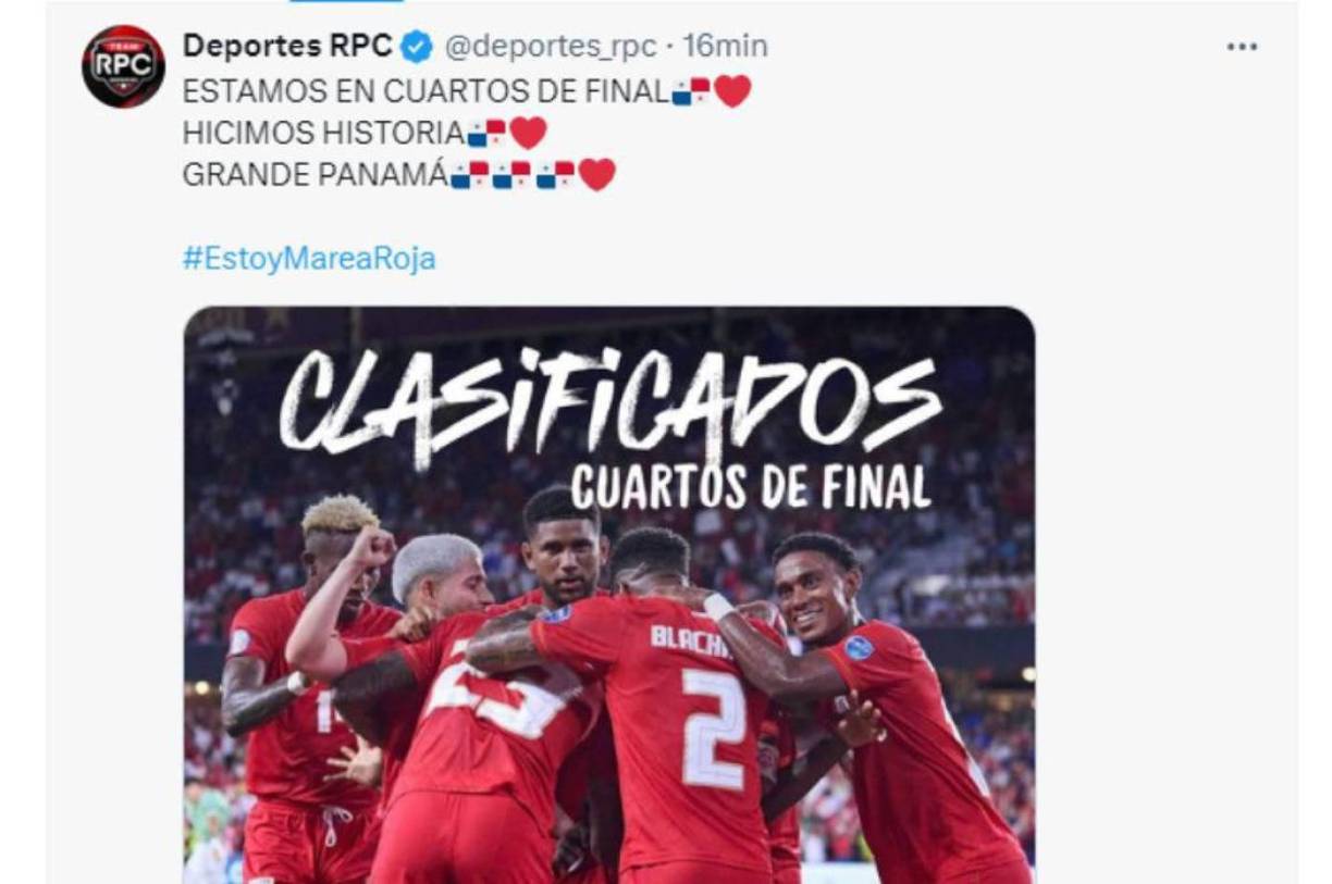 ”Hicimos historia, grande Panamá”, señalan los medios panameños tras el pase a cuartos de final de su selección.