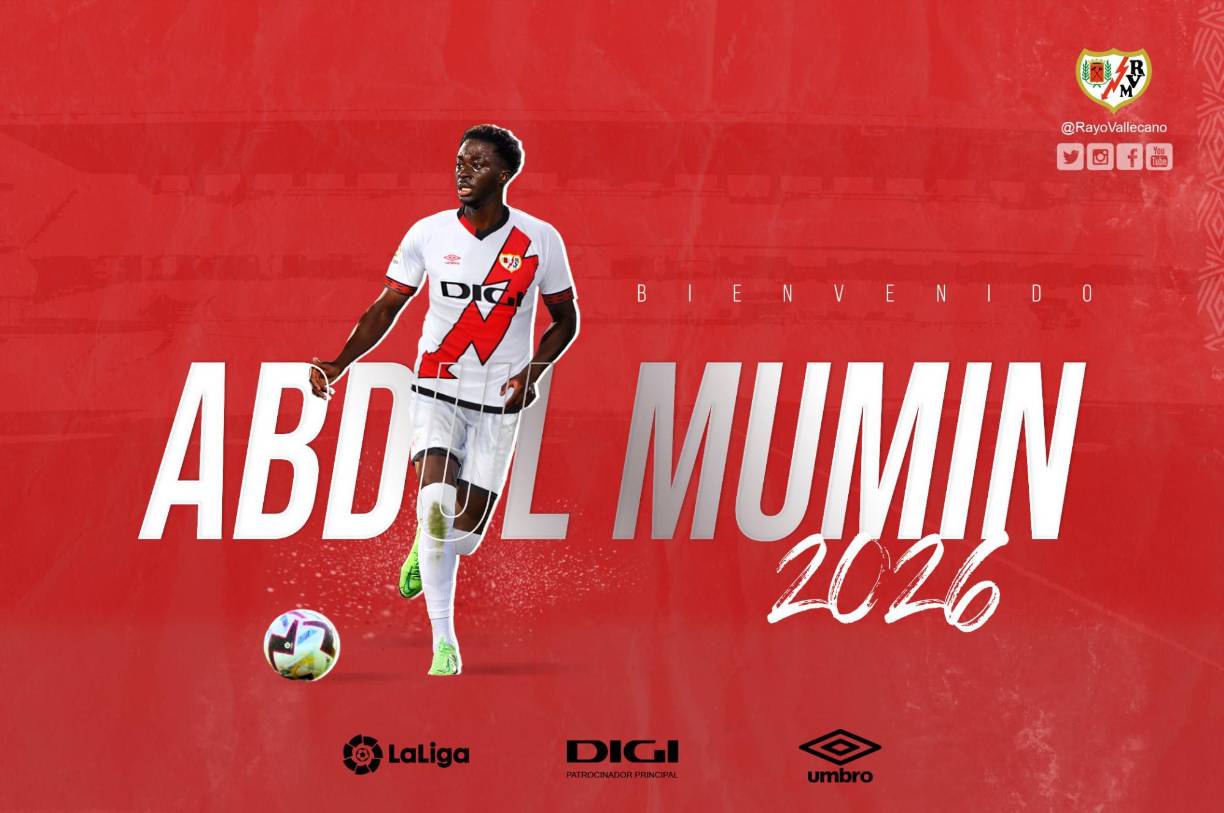 El Rayo Vallecano anunció el fichaje del defensa ghanés Abdul Mumin, del Vitoria de Guimaraes portugués. El acuerdo alcanzado entre las partes es por cuatro temporadas.