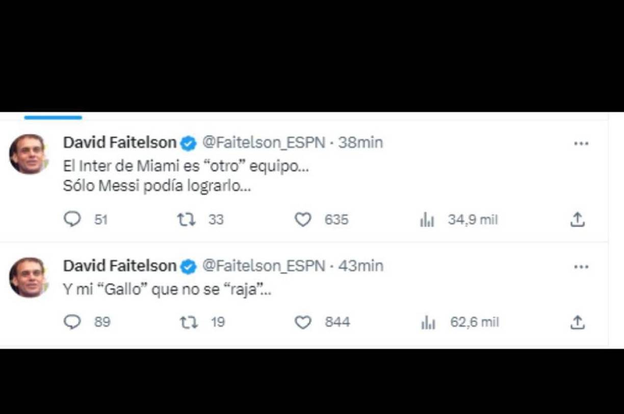 David Faitelson: “El Inter Miami es otro equipo, solo Messi podía lograrlo”.