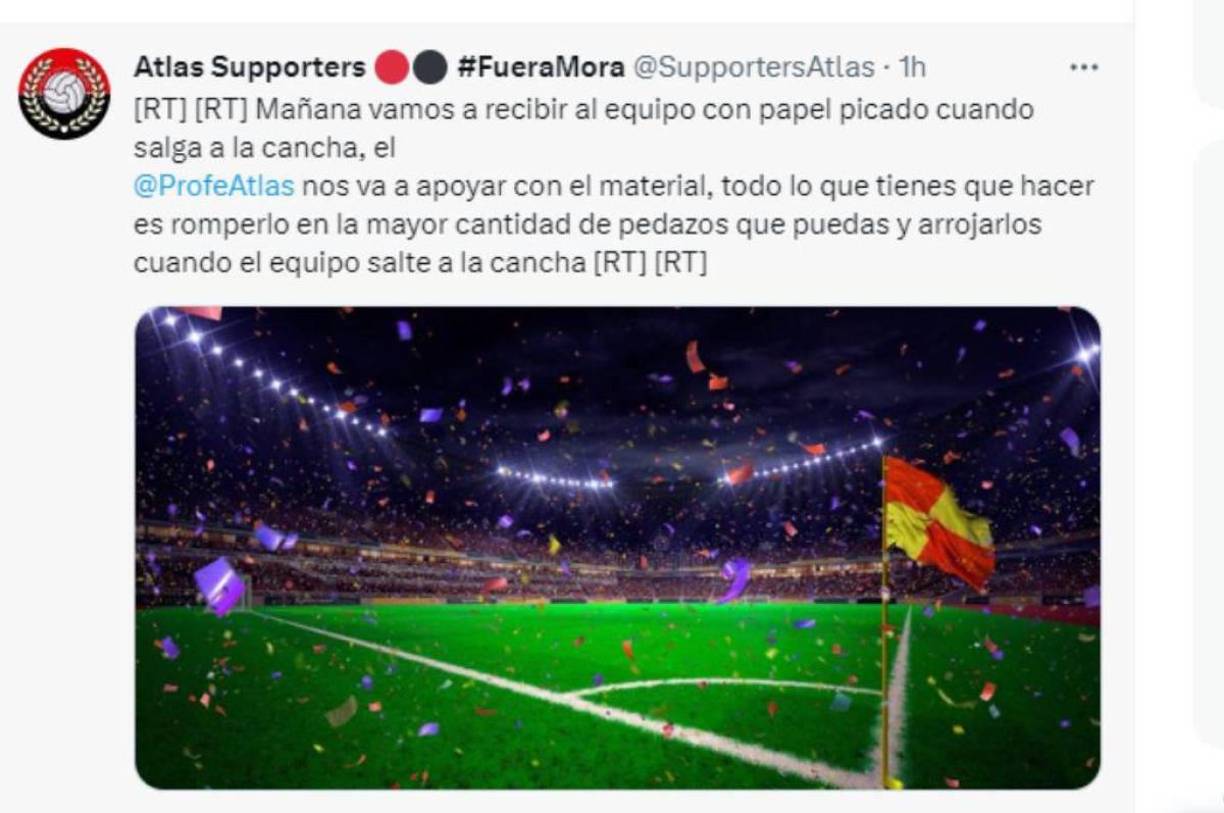 Desde el lunes los aficionados del Atlas han señalado que van a recibir al equipo de una manera espectacular.