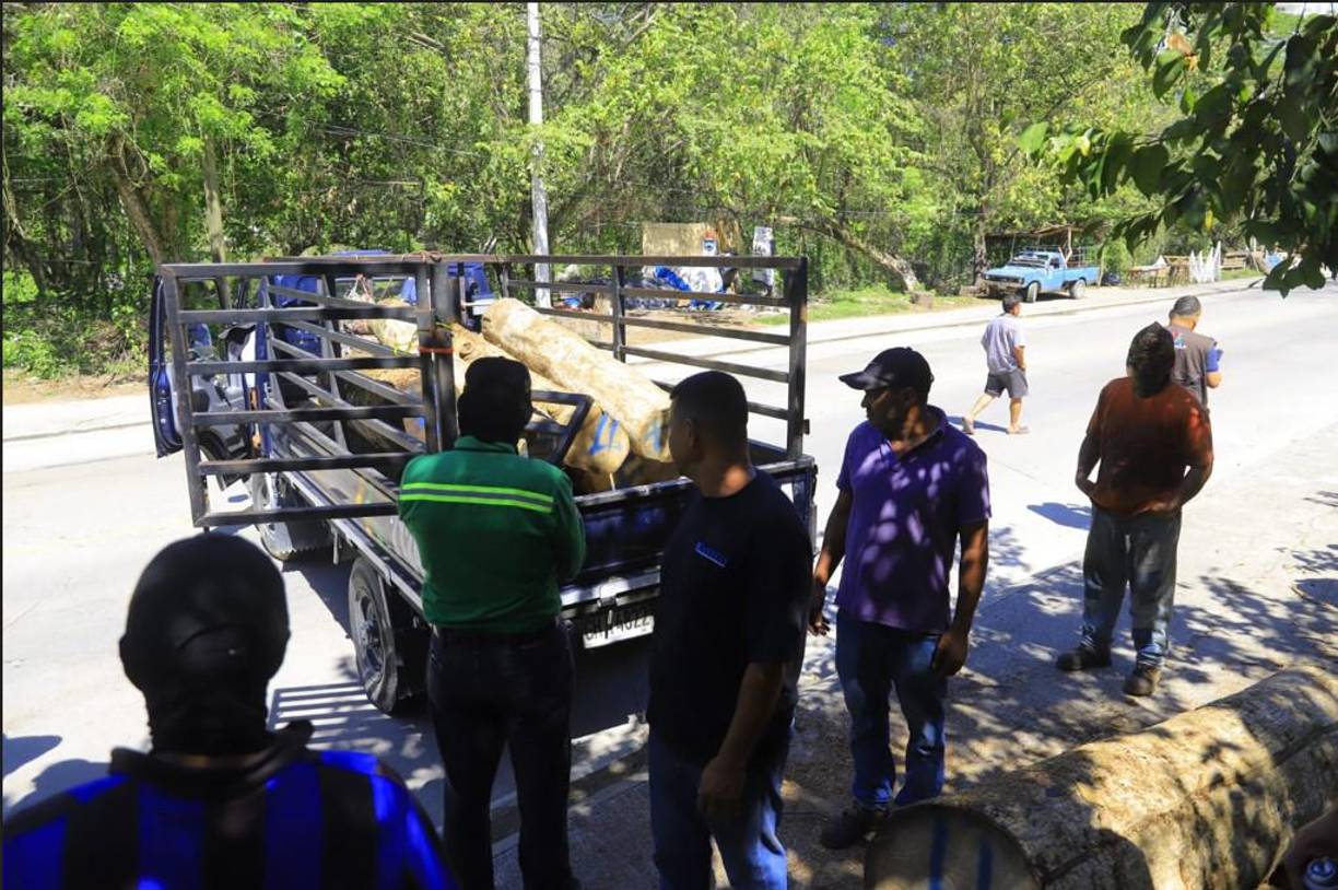 El propietario de la madera dijo que esta tenía un valor de unos 20 mil lempiras.