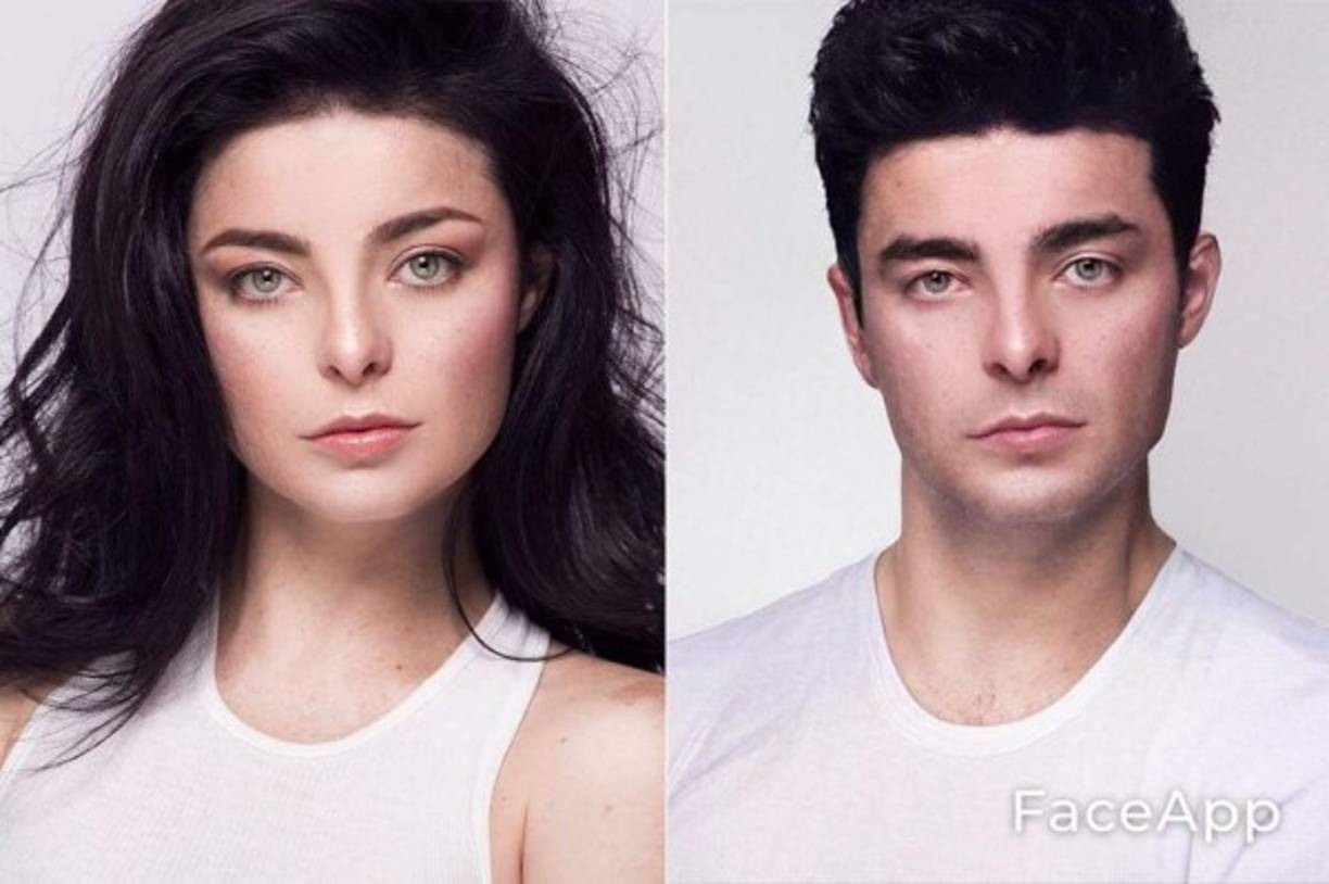 Violeta Isfel. 'Creo que sería un hombre bastante femenino, jajajaja ¿qué opinan? #faceapp'.