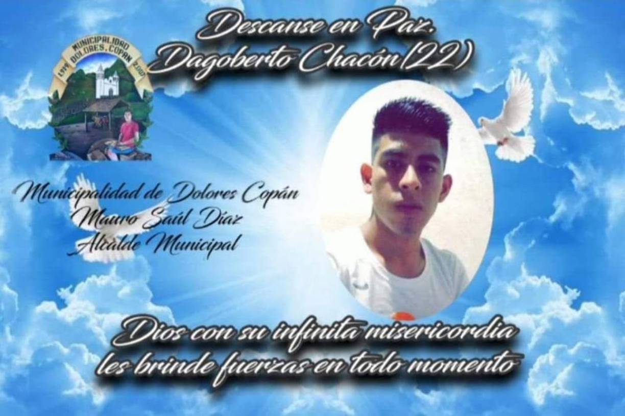 Dagoberto Chacón de 22 años.