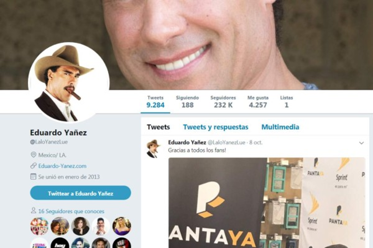 Aunque su cuenta oficial de Twitter, @LaloYanezLue se mantiene abierta, el actor no había escrito nada sobre el incidente, pese a los mensajes que lo recriminaban.