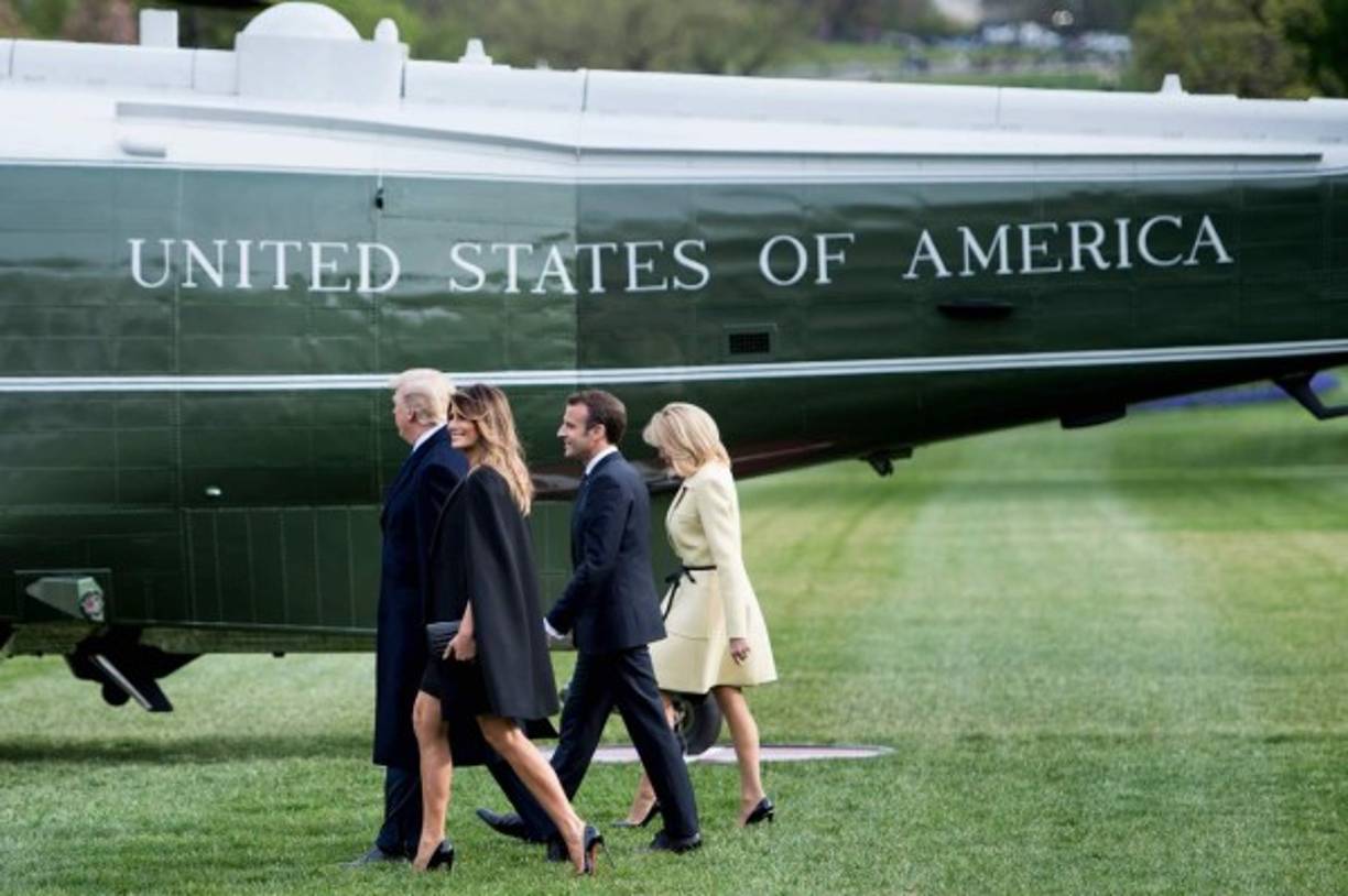 Los Trump y sus invitados tomaron el helicóptero presidencial, el Marine One, para disfrutar de una vista privilegiada de los imponentes monumentos de Washington.
