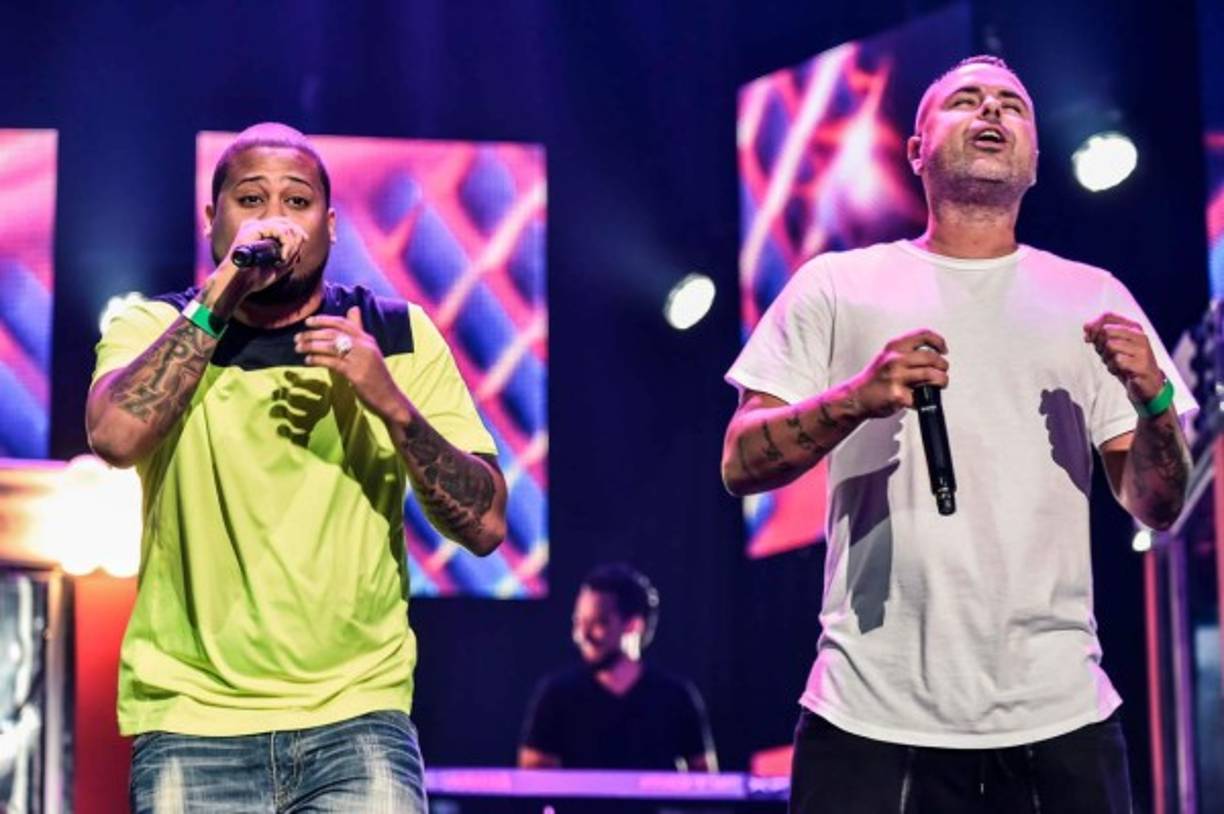 Magán y Lapiz le pusieron mucho sabor al escenario en el esnsayo hoy.