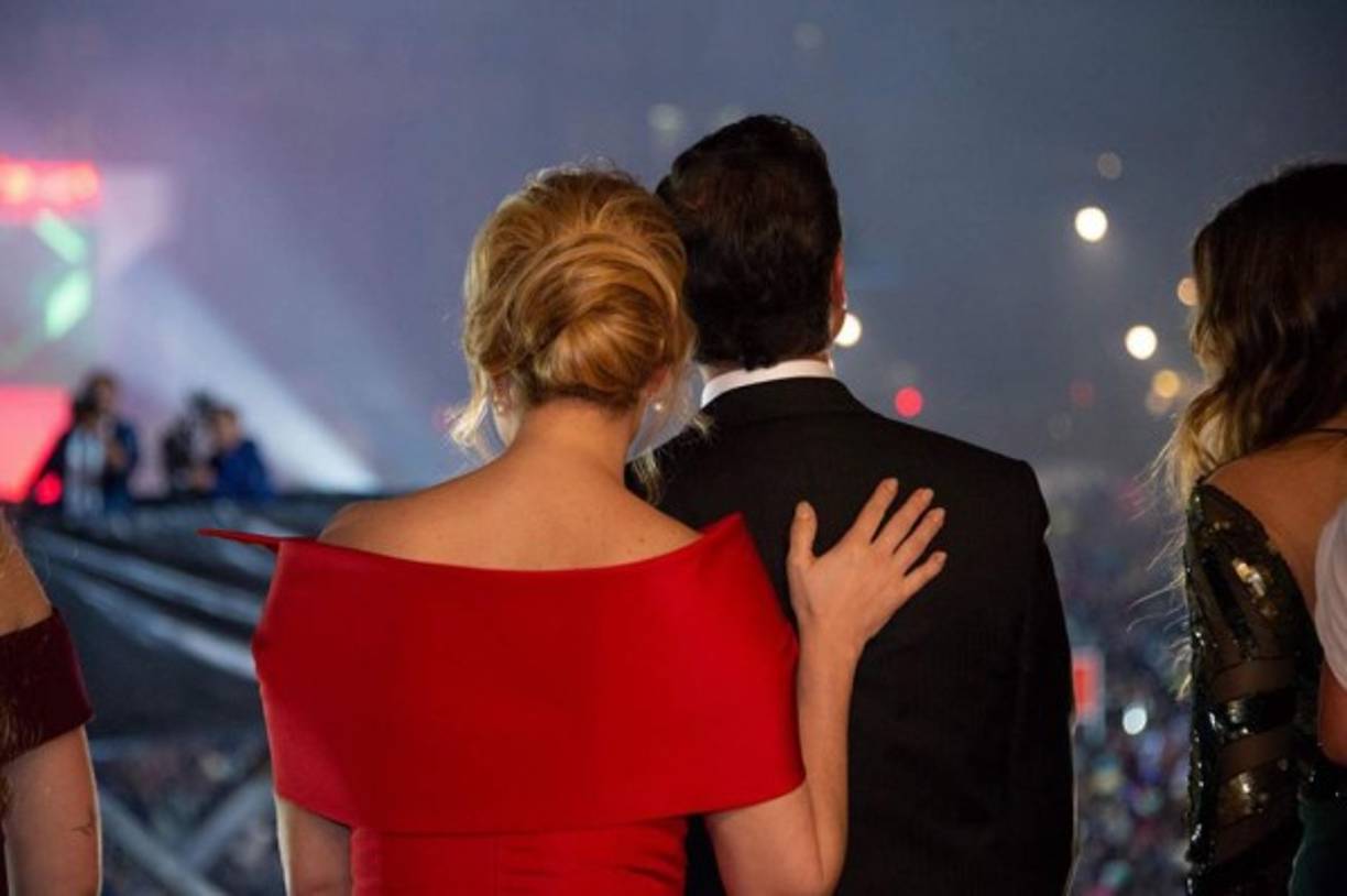 Rivera y Peña Nieto, que protagonizaron varios escándalos durante su paso por Los Pinos, se mostraron muy afectuosos durante su último festejo de la Independencia en la presidencia de México.