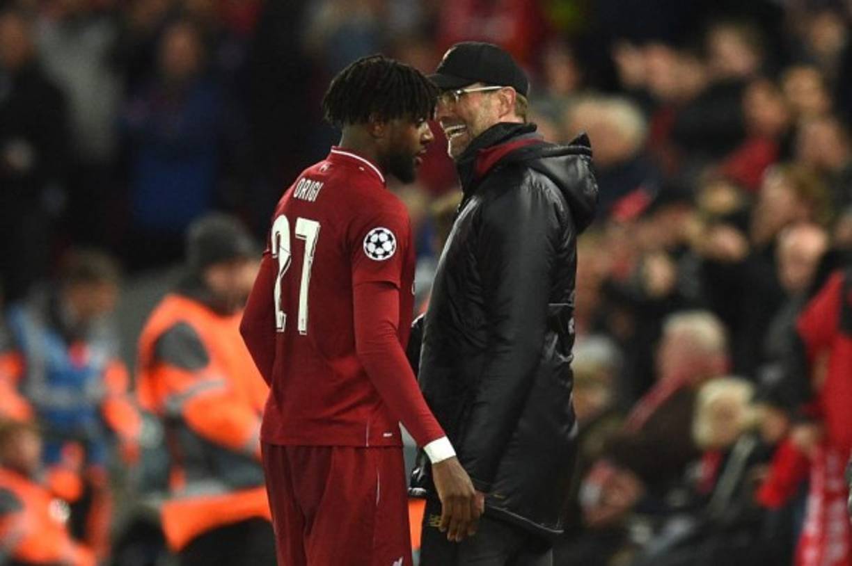 Origi fue felicitado por Klopp y celebraron a lo grande el pase a la final.