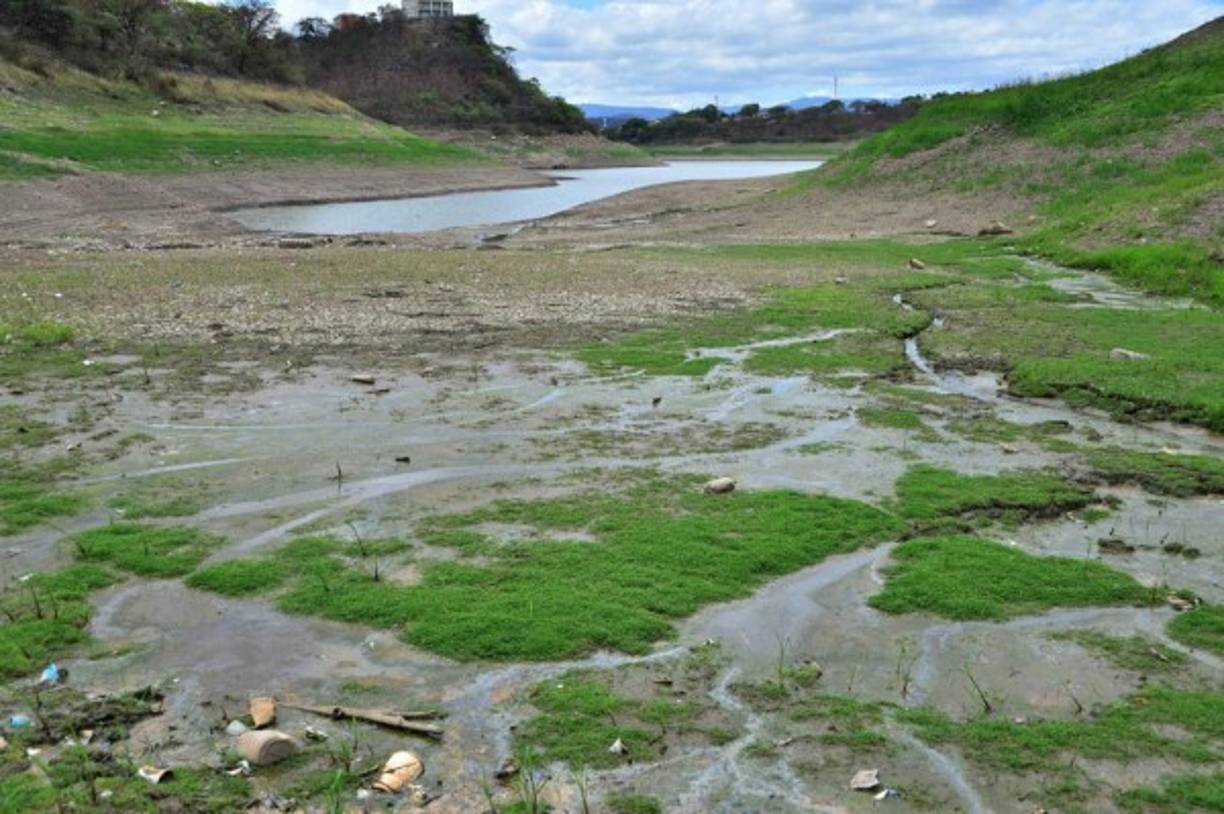 Existen zonas del embalse Los Laureles que se observan casi desiertas a falta de agua.