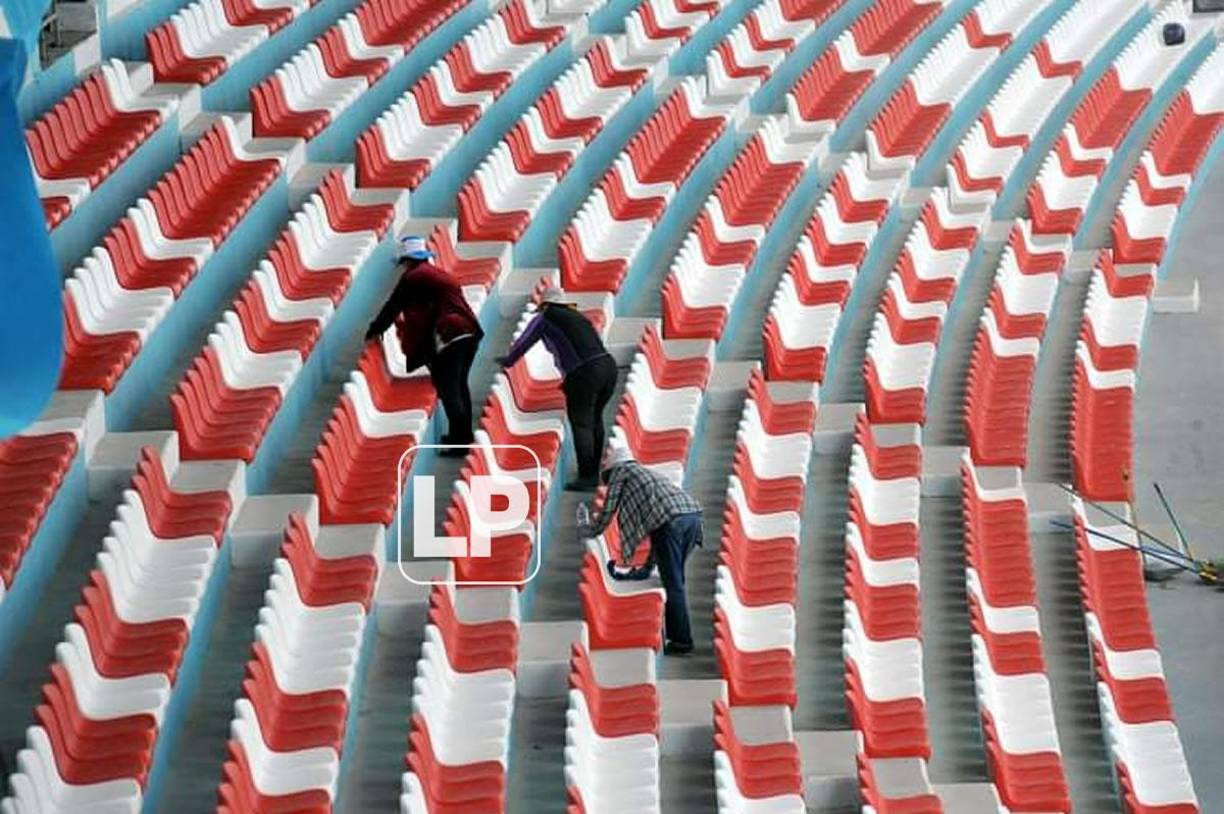 El sector de silla del estadio Nacional se colocaron butacas totalmente nuevas.
