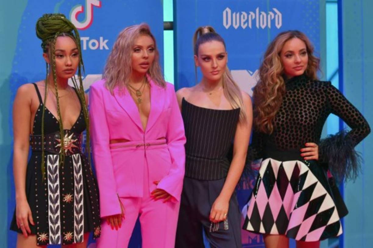 Así lucieron las integrantes del grupo británico Little Mix, las cuatro llegaron radiantes.