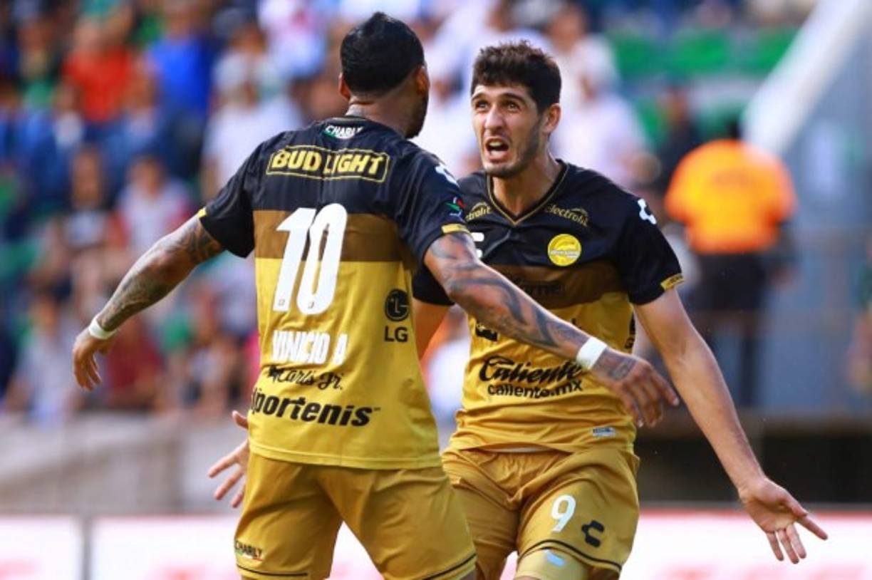El argentino Jorge Córdoba (derecha) marcó el gol de la victoria de Dorados en Zacatepec.