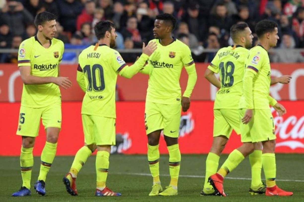 El FC Barcelona festejó a lo grande la victoria ante Girona. Con este triunfo son líderes con 49 puntos.