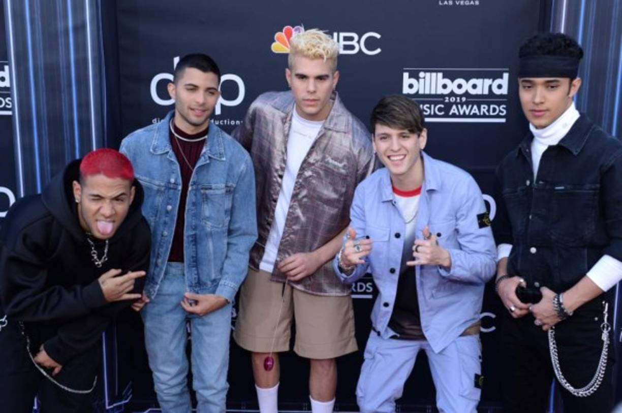 Los chicos de CNCO se mostraron muy felices de estar en la gala.