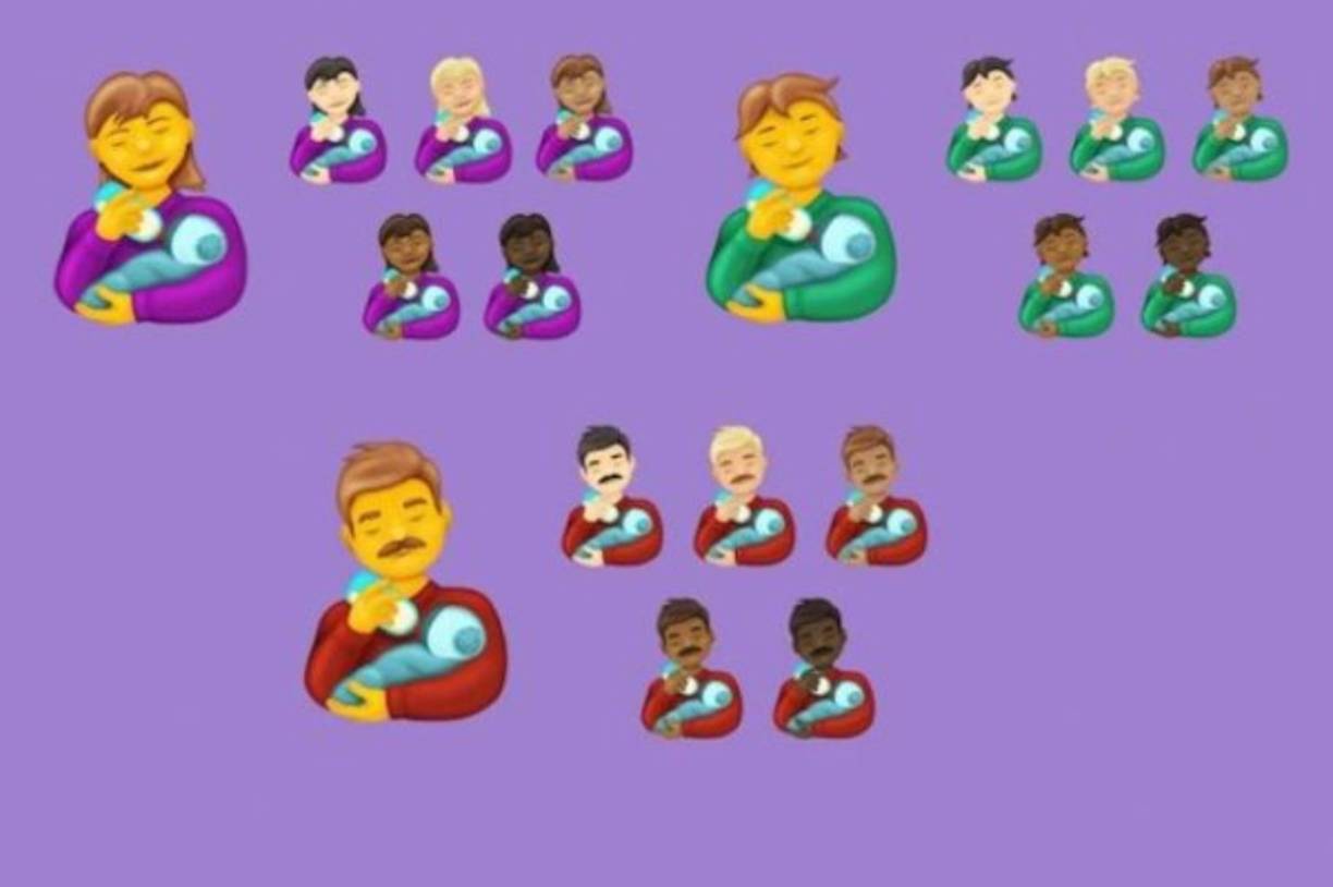 Además, Google hizo la propuesta de un nuevo emoji en el que una persona está alimentando a un bebé con variables de género y tonos de piel. A pesar de que Google y Microsoft son quienes más propuestas entregan, cualquier persona puede hacer la suya.