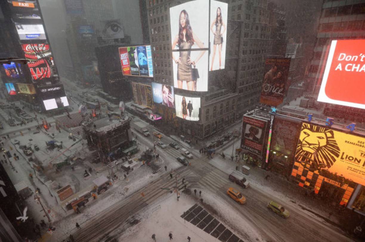 Vista panorámica de Times Square.