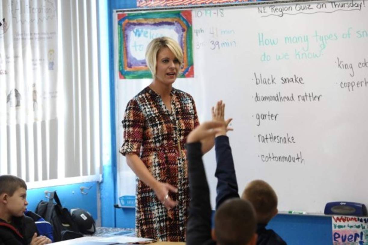 La maestra Amy Grady se postuló al Senado de EEUU por el estado de Virginia.
