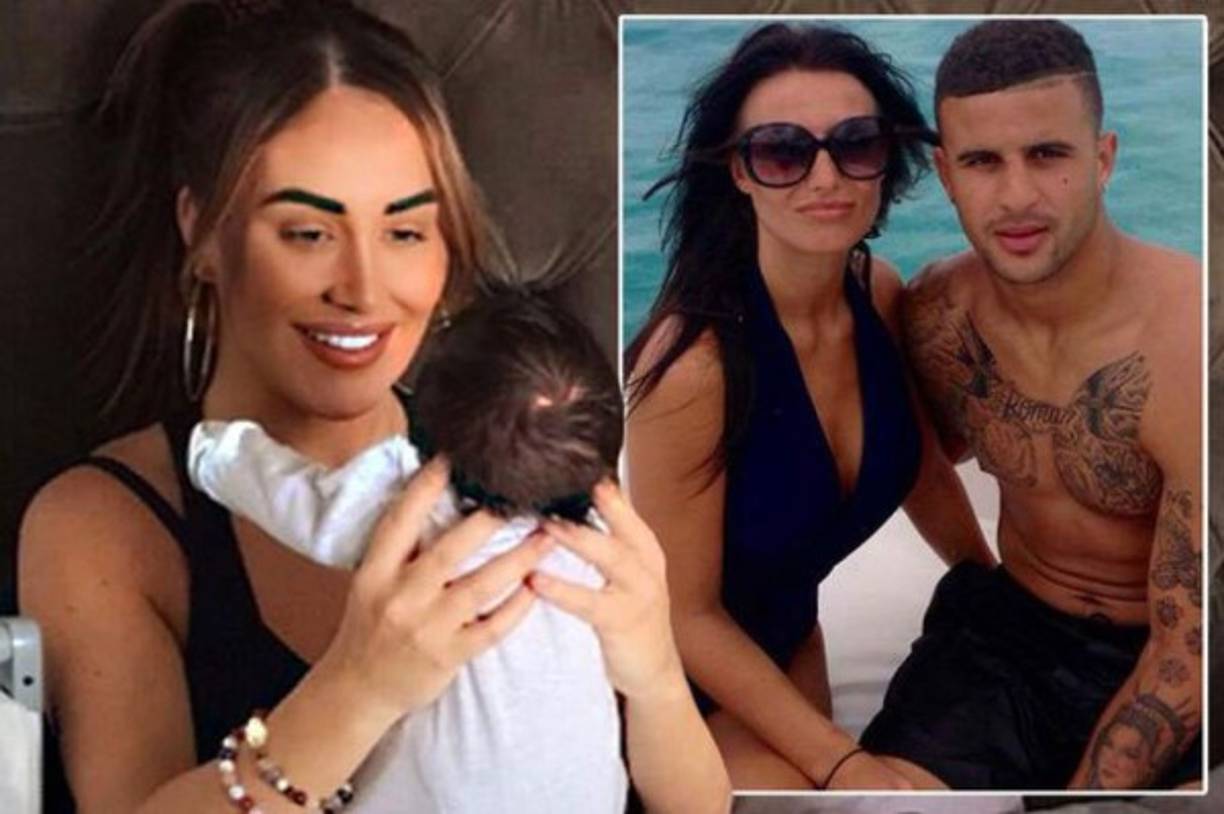 Annie Kilner, con la quien lleva 11 años de relación, contó que el defensor del Manchester City le ha sido infiel y que tiene un hijo con otra mujer. Se trata de la modelo Lauryn Goodman (izquierda).