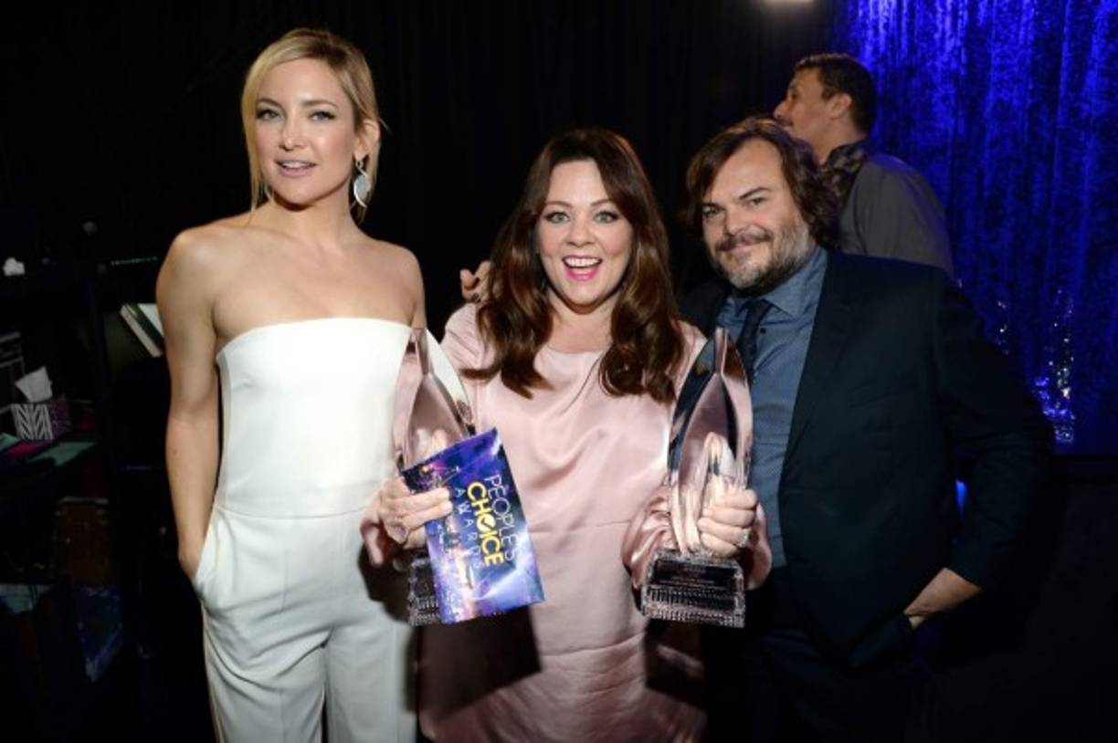 Melissa McCarthy junto a Kate Huson y Jack Black.