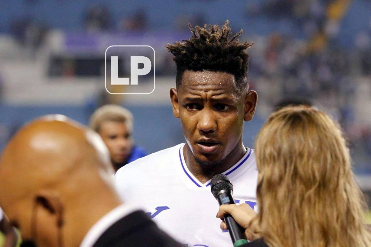 Romell Quioto dio la cara al final del partido y atendió a los medios a pie de campo.