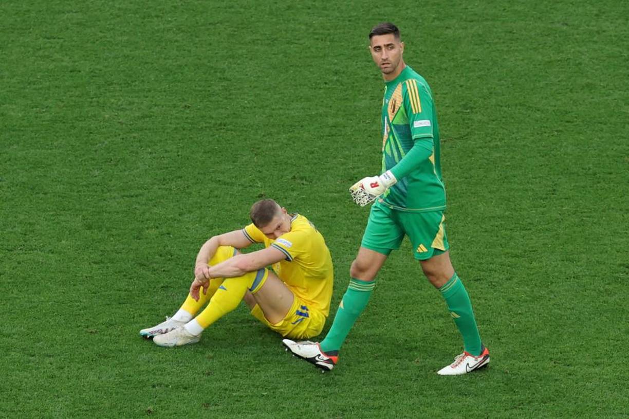 Artem Dovbyk rompió en llanto al conocer que estaban eliminados de la Eurocopa 2024.