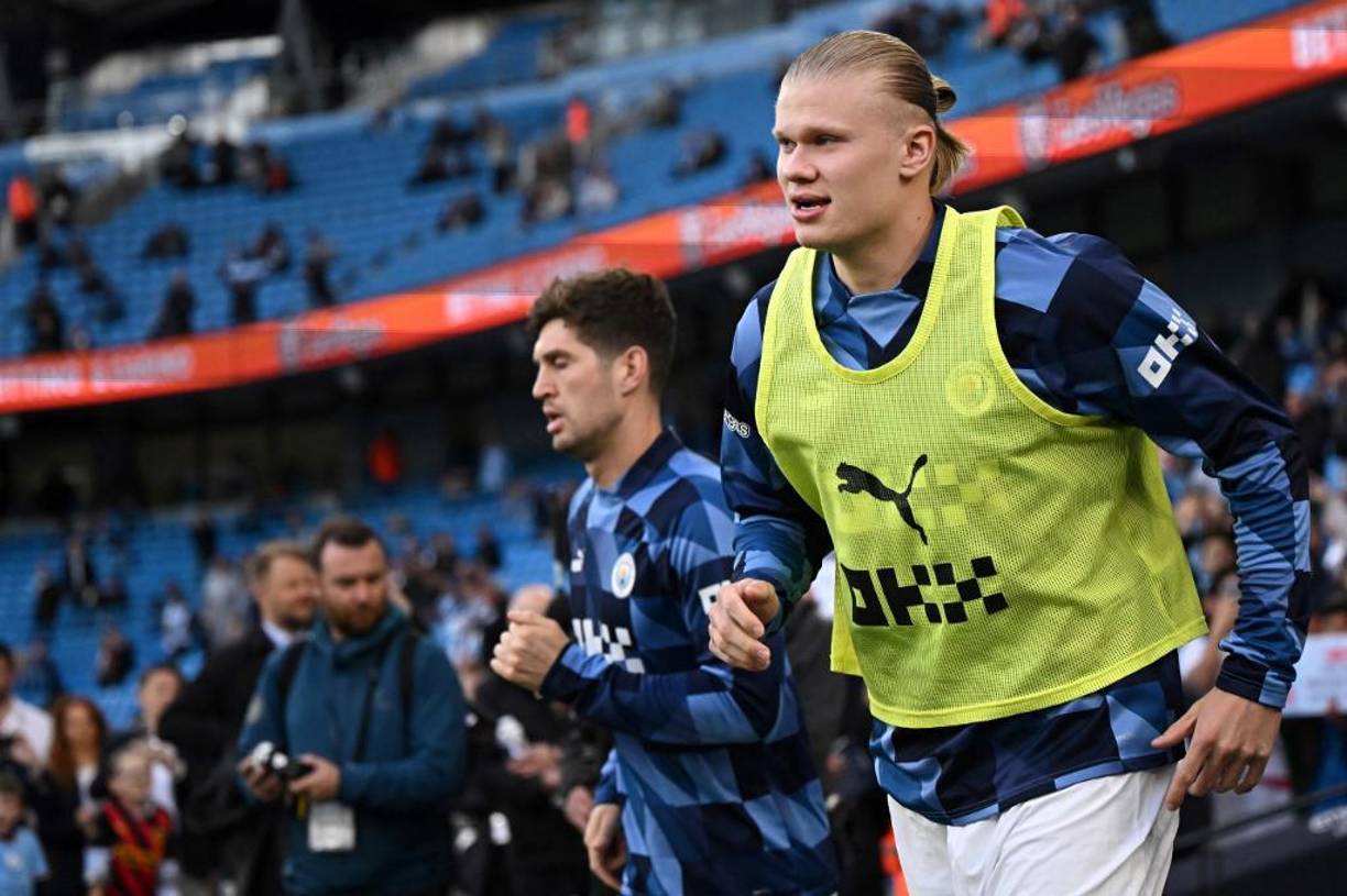 Haaland ha marcado el 39% de sus goles en la Premier League, además de dar siete asistencias. Es el máximo goleador de la Liga de Campeones con 12 goles, y contra el RB Leipzig en marzo igualó el récord de cinco goles de Lionel Messi en un partido de eliminatoria. 