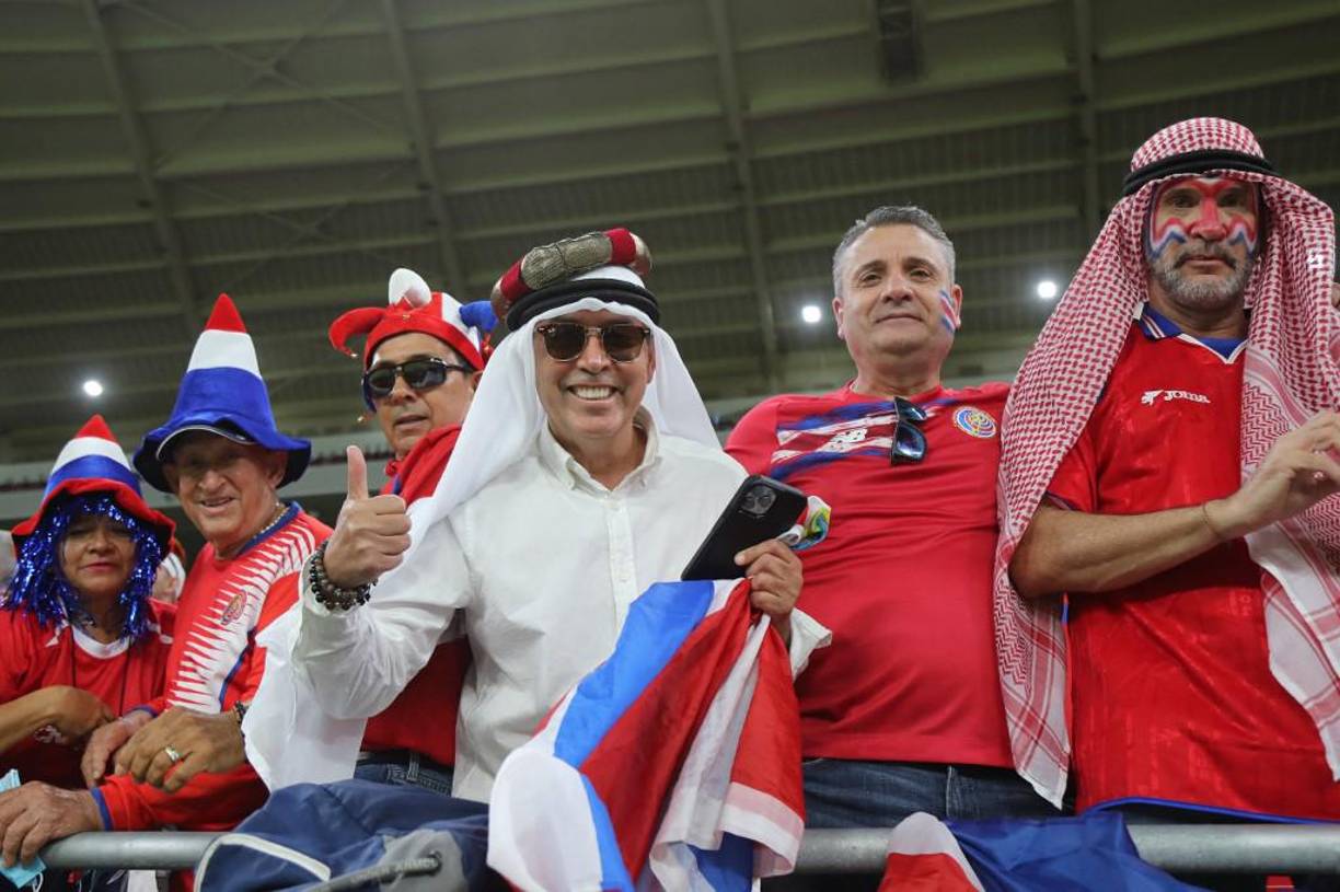 Aficionados ticos hicieron el viaje hasta Qatar para ver a su amada selección.