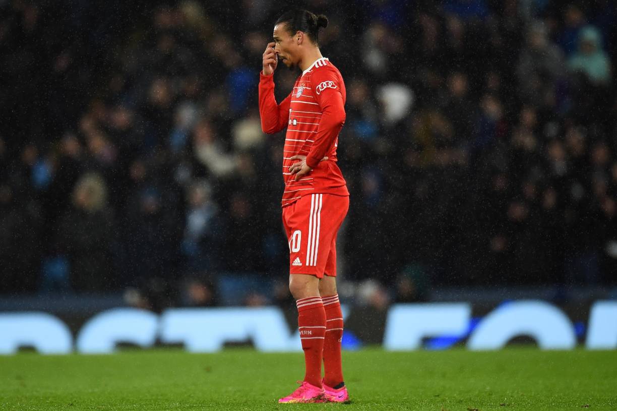 La decepción era evidente en el extremo Leroy Sané.